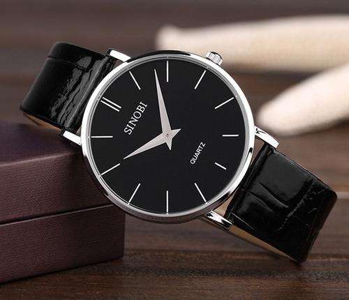 Sinobi Ultra-thin Case Men's Causal Quartz Watch ** R999 **