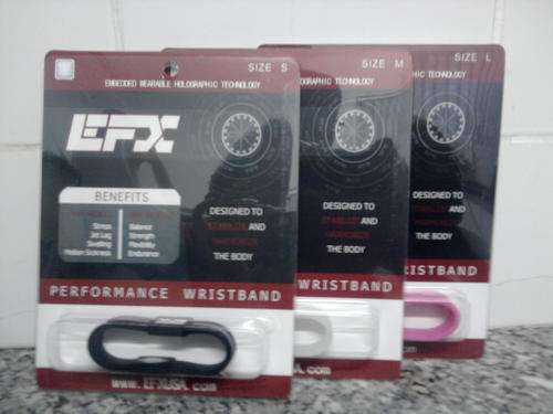EFX colouful silicone armbands as well as clear