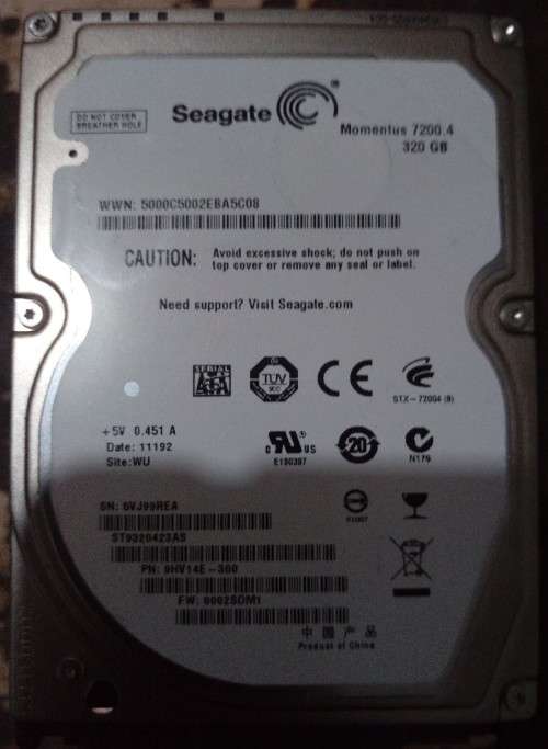 Used 320GB 2.5" internal laptop hard drives