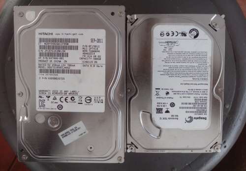 Used 500GB 3.5" internal desktop hard drives