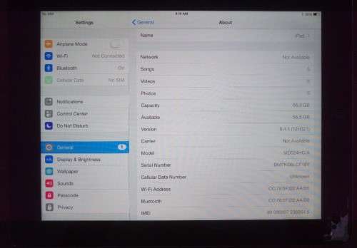 Apple IPad 4 10" 64GB with wifi and cellular