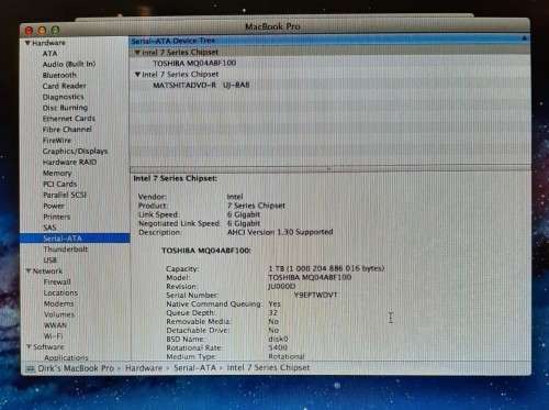 MacBook Pro Mid 2012, 15``, i7 2.6GHz, 8GB RAM, 1TB HDD, 512MB Intel 4000 Graphics