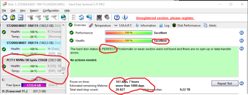 SK Hynics PC711 256GB NVMe SSD drive Hardly used