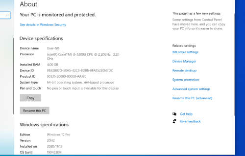 Asus i5-5200u laptop 2.2Ghz CPU 4GB RAM 1TB HDD Win 10 Pro