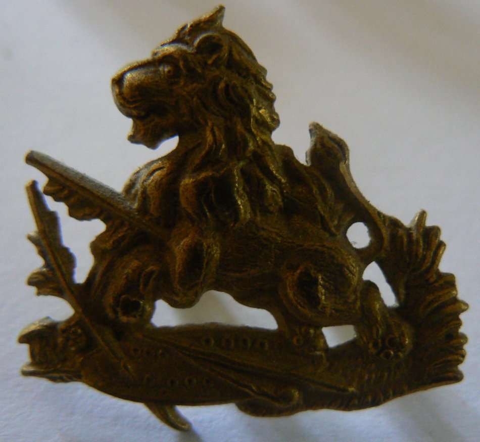 Rhodesia BSAP Chief Inspector rank pips (6 pips) + pair of brass collar badges