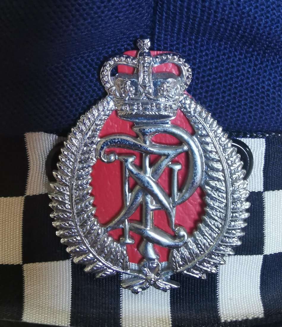 Vintage New Zealand police hat with badge by Hills Hats