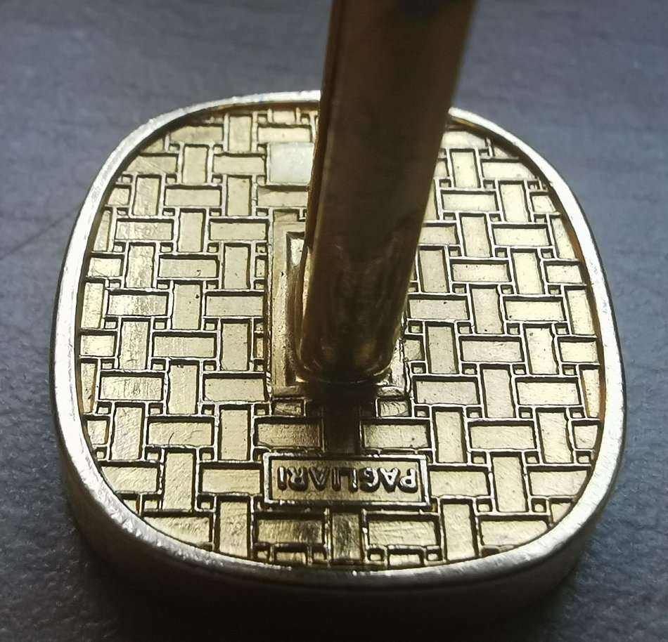 Pair of vintage SA Coat of Arms heavy cufflinks made by Pagliari - great quality