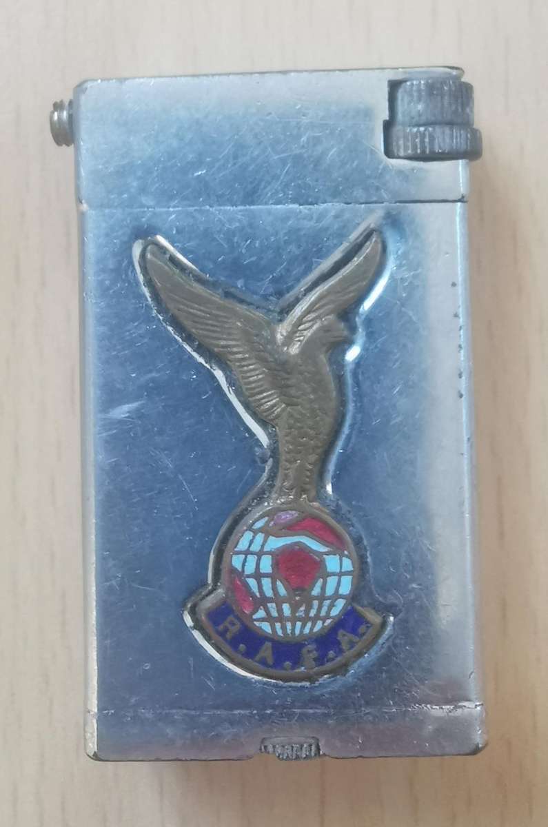 1940s Royal Air Forces Association (RAFA) lighter with sunken insignia