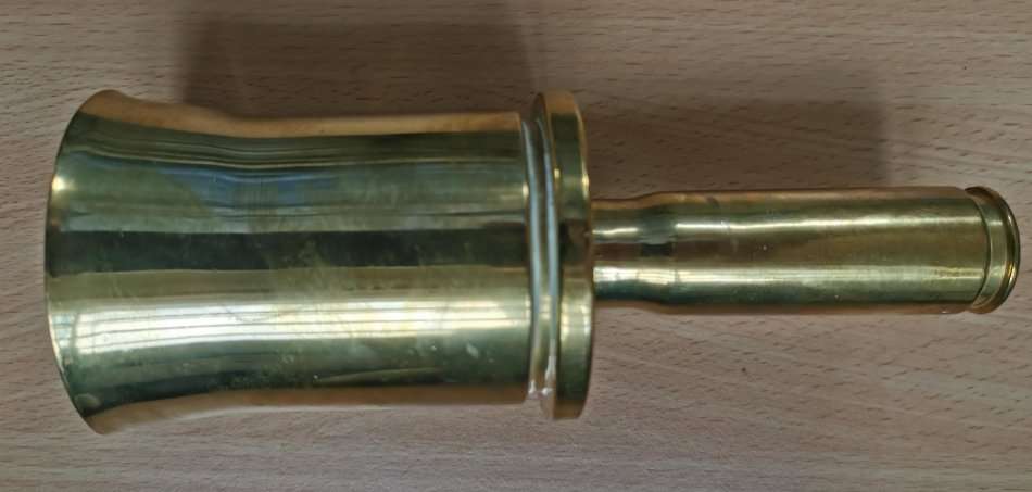 Dinner bell made from 40mm British bofors shell + 20mm MG151 Allouette helicopter cannon shell 1956