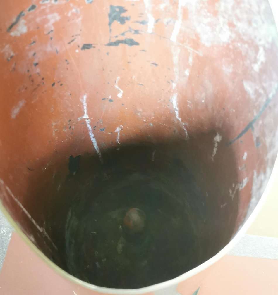 Heavy brass umbrella stand made from 1960 British 4.5 inch Naval gun shell