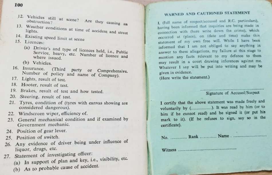 Rhodesia BSAP leather pocket notebook holder plus incident reporting Book 6