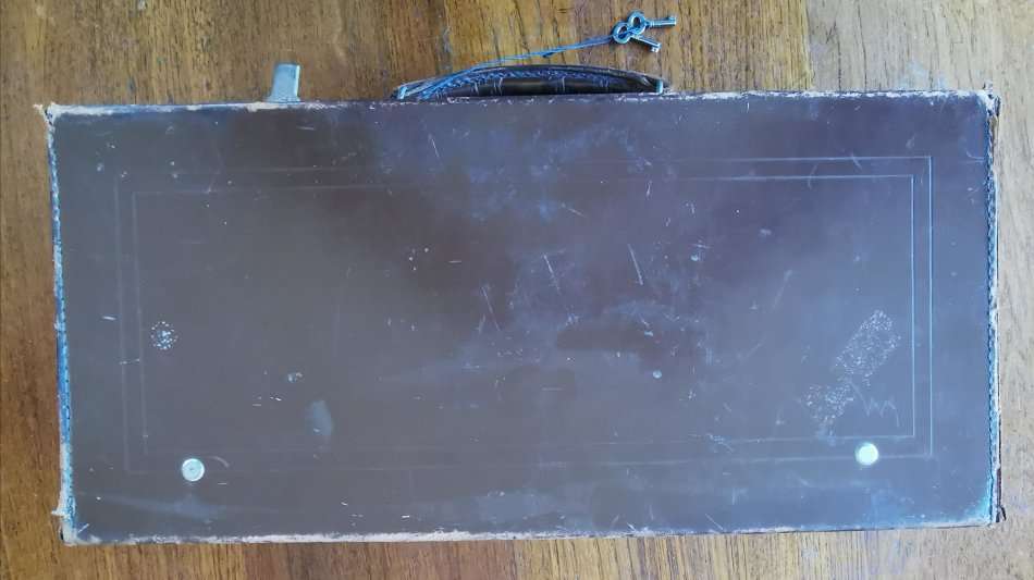 Vintage Ripley and Co large freemason leather case with original keys