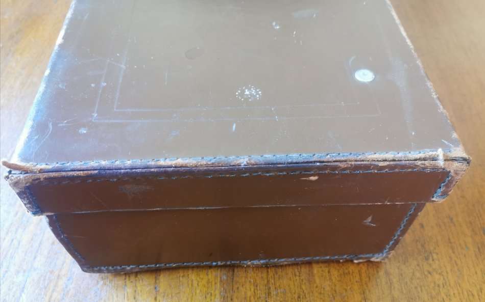 Vintage Ripley and Co large freemason leather case with original keys