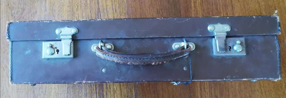 Vintage Ripley and Co large freemason leather case with original keys