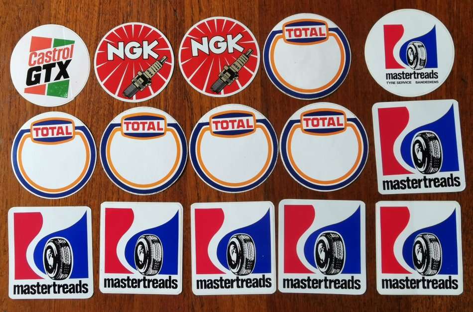 Lot of 15 vintage SA car-related unused license disk stickers
