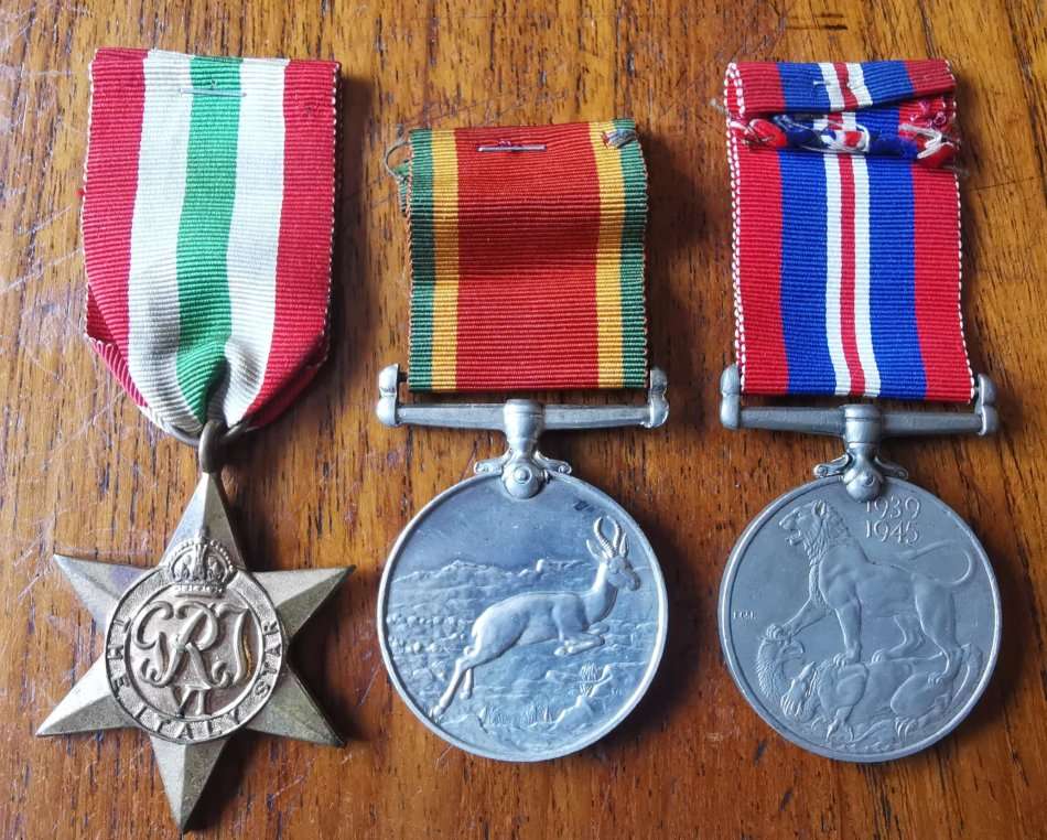 WW2 group of 3 medals awarded to J. Vorster