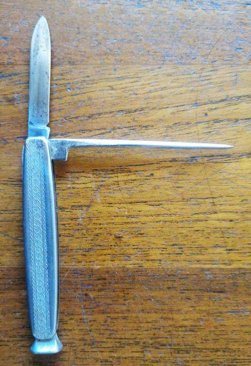 Vintage Richards of Sheffield pipe smoker`s folding blade, spike and tamper