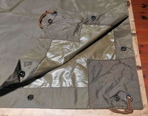 SADF 1978 Marburg shelter sheet / bivvy with studs and ropes - unused - 1 of 2