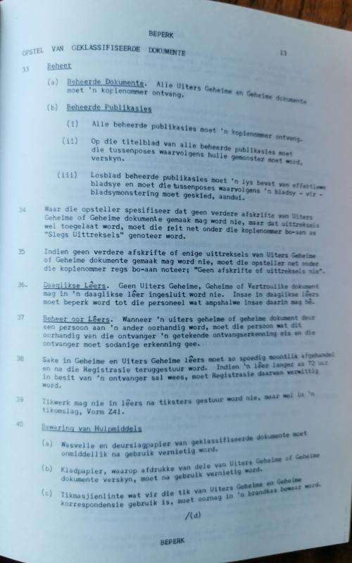 SADF Johannesburg West Commando pair of Afrikaans standing order manuals