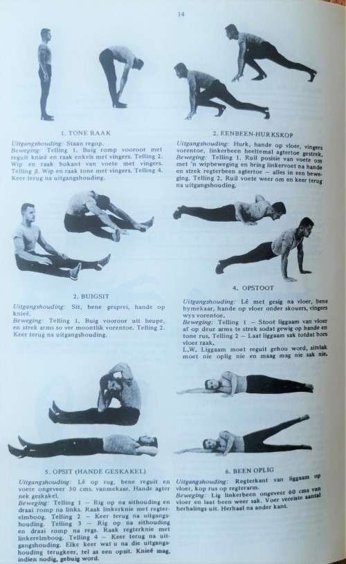 SADF 1970s  Afrikaans Fitness Training Booklet for men over 35