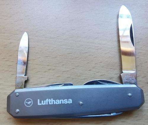 Vintage Lufthanza Titan multi-tool in presentation box - made by Giesen and Forsthoff Solingen