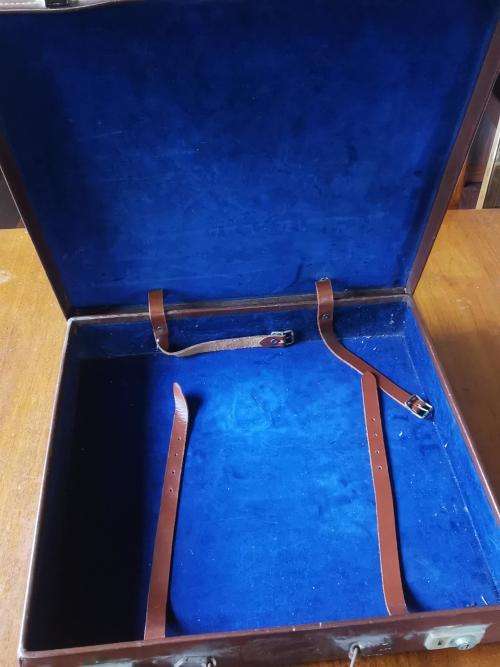 Vintage masonic regalia full-sized leather hard case - hard to find