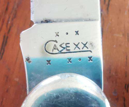 USA-made 2-blade Case XX 629/11 stainless steel knife in original presentation tin - looks unused