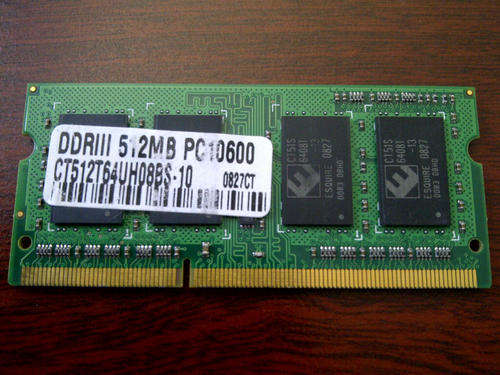 Esquire DDR3 512MB PC1333MHZ SO/DIMM (CT512MB1333)