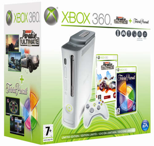 XBOX 360 LIMITED EDITION 60GB Console + 10 GAMES, 1 CONTROLLERS, PLAY & CHARGE AND BATTERY CHARGER