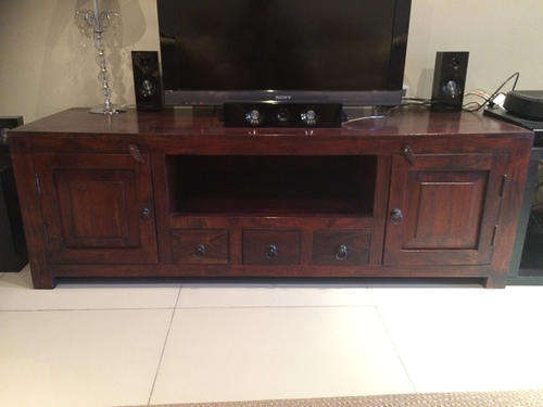 Solid Indian Teak Wood TV Cabinet
