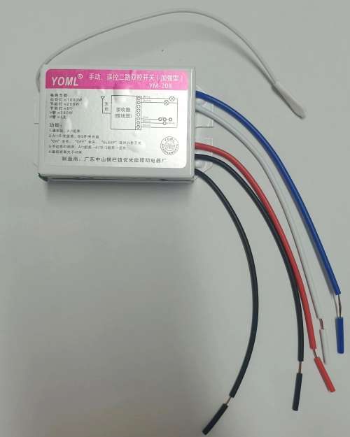 Wireless Receiver Lamp Light Remote Control Switch DOUBLE route with 2 remotes