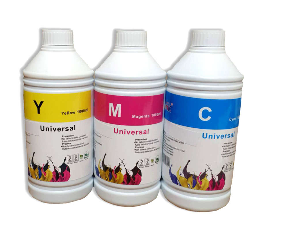 Refill Ink Bottle sets for any Refill ink, brother, canon, epson -  Magenta 1L, Cyan 1L, Yellow 1L