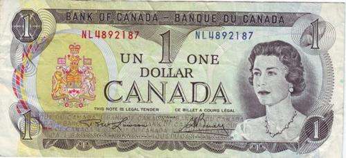 ***CANADA'S LAST ONE DOLLAR NOTE DISCONTINUED IN 1989..(#915)