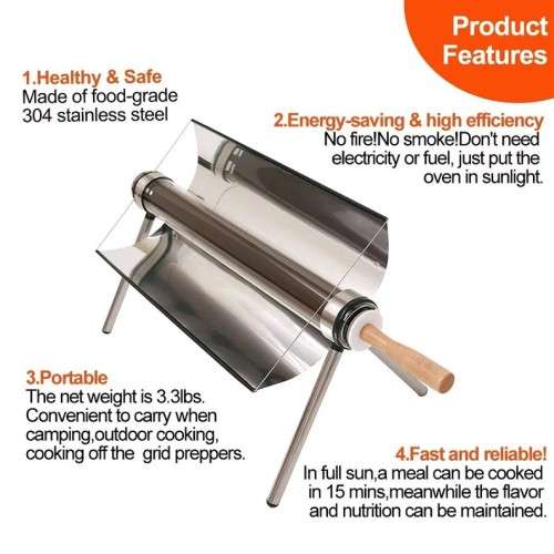 Portable Solar Cooker, Must Have for Picnic, Camping