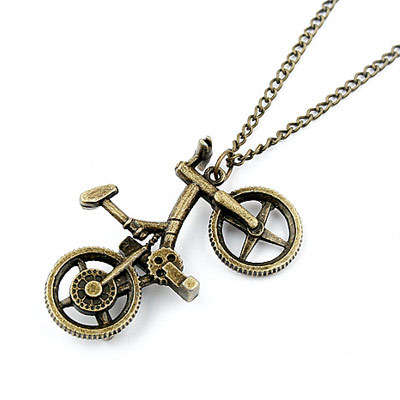 Vintage Style Bicycle Pendant Necklace