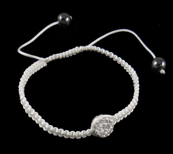White Shamballa Ball Bracelet