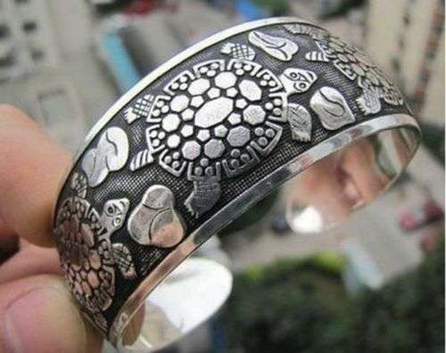 Tibet Silver Tortoise Bangle