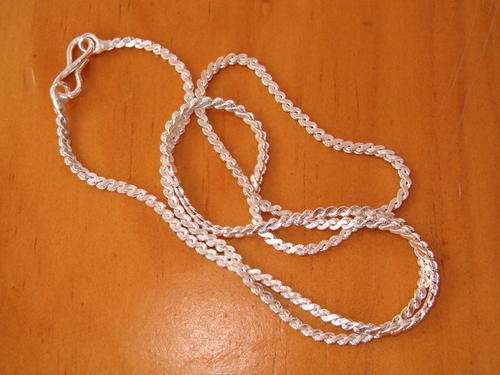 FLAT ROPE 2mm 925 SILVER CHAIN 50CM