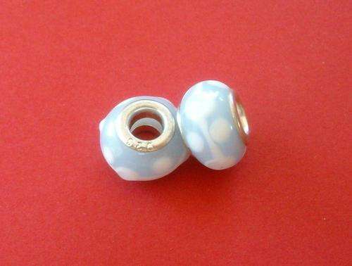 2 X Murano Glass Beads to fit Bracelet