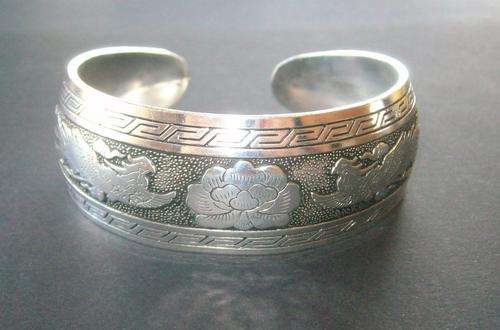 Stunning Tibetan Silver Phoenix Bangle