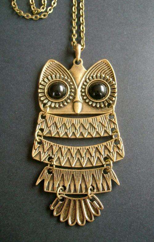 Vintage Style Owl Pendant Necklace