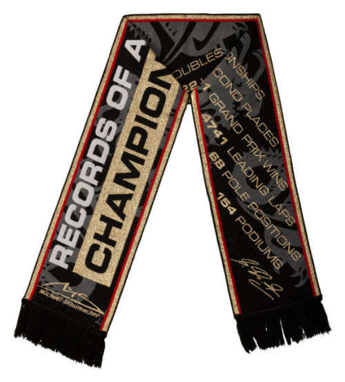 Michael Schumacher Scarf "Records of a Champion" - Black & Gold