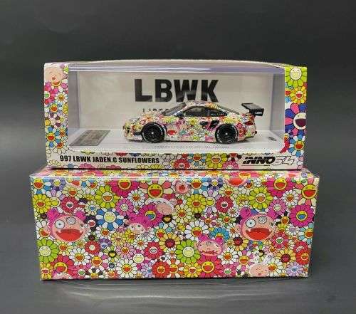 Porsche 997 LBWK Jaden.C Sunflowers Carloverdiecast Special Edition Model With Special Packaging Box