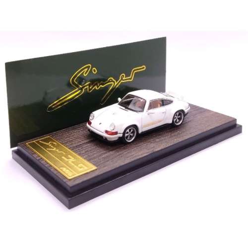 Porsche DLS 911 (964) Singer - White - Wooden Base