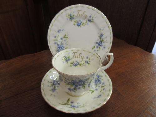 ROYAL ALBERT FLOWER OF THE MONTH TRIO - JULY