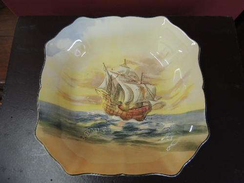 ROYAL DOULTON FAMOUS SHIPS BOWL - THE MATTHEW - JOHN CABOT'S SHIP FROM THE PORT OF BRISTOL