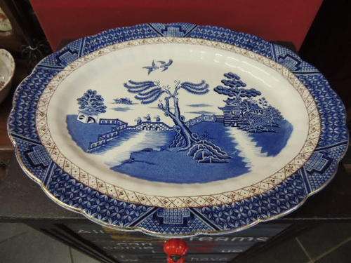 BOOTHS "REAL OLD WILLOW" - LARGE MEAT PLATTER - 40.5cm