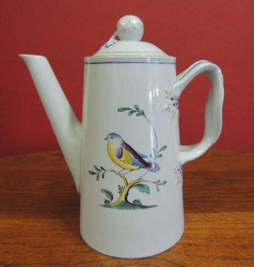 SPODE COFFEE POT - "QHEEN'S BIRD"