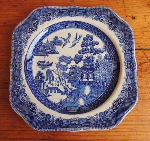 JOHNSON BROS CAKE PLATES - " WILLOW "