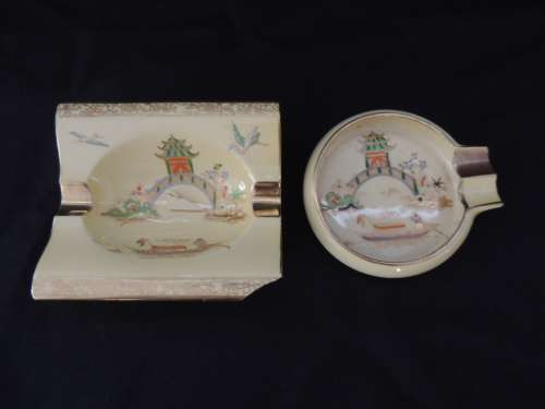 CARLTON WARE ASHTRAYS - PAIR